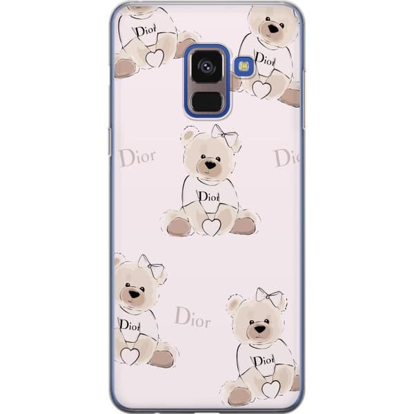 Samsung Galaxy A8 (2018) Gennemsigtig cover Teddy Dior Vibes - luksuriøs bamse i modetil