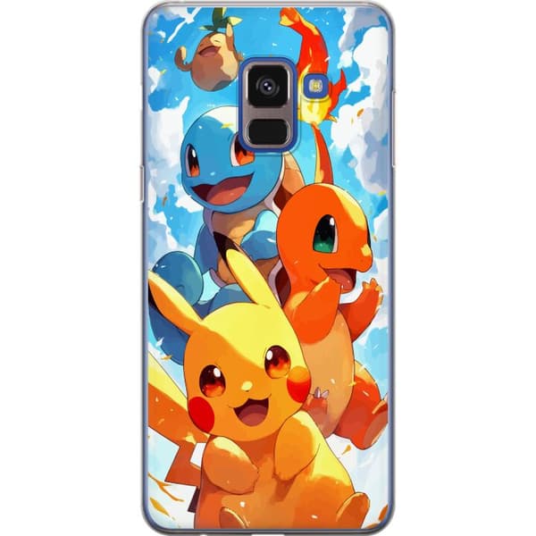Samsung Galaxy A8 (2018) Gennemsigtig cover Pocket Creatures - inspireret af Pokémon uden at nævne navnet