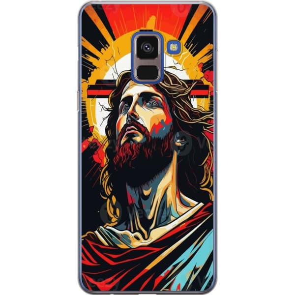 Samsung Galaxy A8 (2018) Gennemsigtig cover Jesus & Kort - religiøst motiv med dyb symbolik