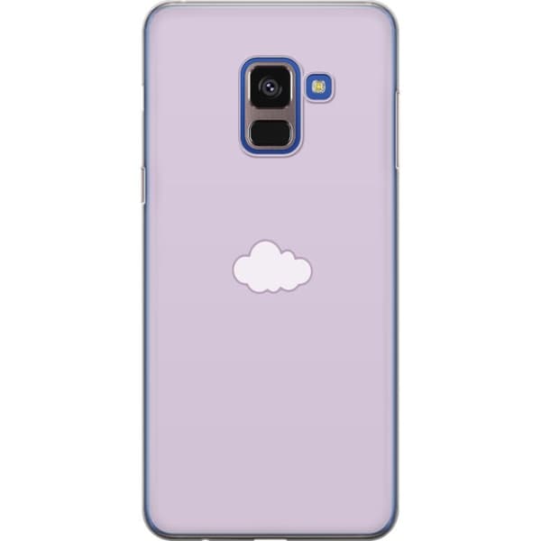 Samsung Galaxy A8 (2018) Gennemsigtig cover Lilla Sky - minimalistisk sky på lilla baggrund