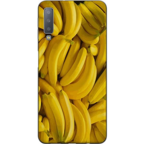 Samsung Galaxy A7 (2018) Läpinäkyvä kuori Banaani kuvio