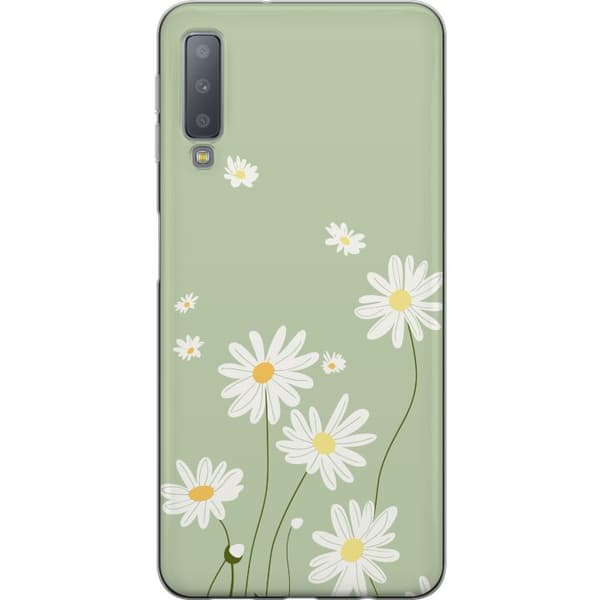 Samsung Galaxy A7 (2018) Läpinäkyvä kuori Papukaijanpaparit - kukallinen kuviointi ruotsalaiseen kesätyyliin
