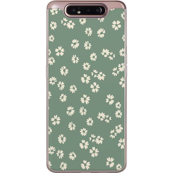 Samsung Galaxy A80 Gennemsigtig cover Blomsterdrøm - Farverigt Blomstermønster