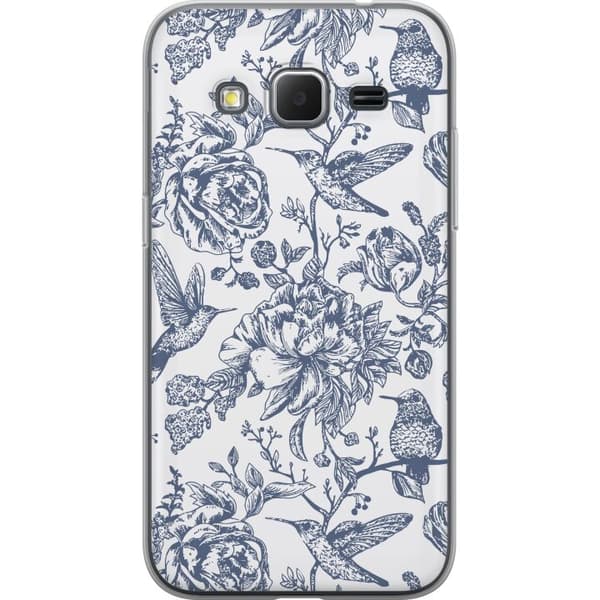 Samsung Galaxy Core Prime Gennemsigtig cover Blomster & Fugle - Romantisk Vintage-stil Mønster