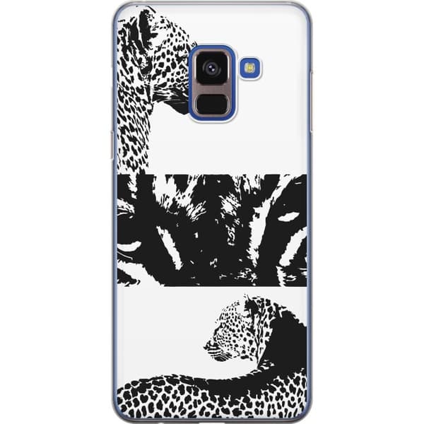Samsung Galaxy A8 (2018) Gennemsigtig cover Leopard Faces
