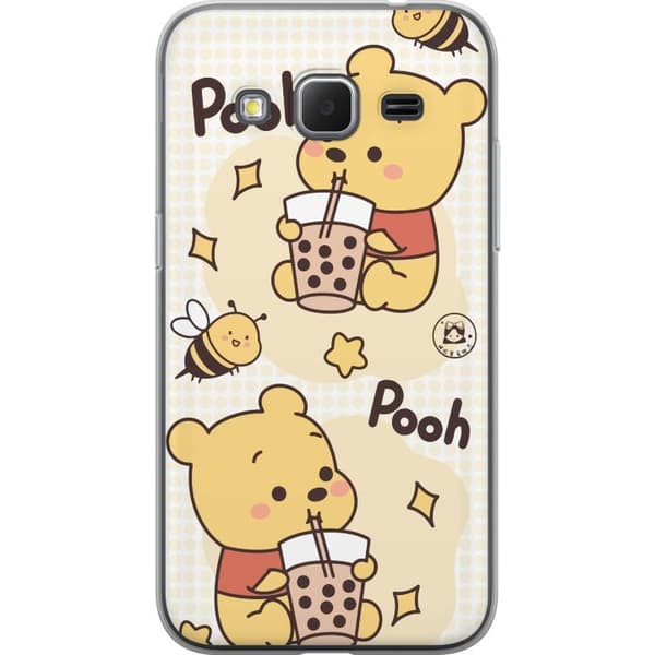 Samsung Galaxy Core Prime Läpinäkyvä kuori Nalle Pooh - klassinen karhumotiivi uudessa tulkinnassa