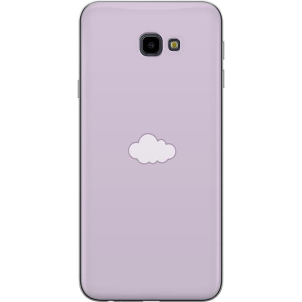 Samsung Galaxy J4+ Gennemsigtig cover Lilla Sky - minimalistisk sky på lilla baggrund