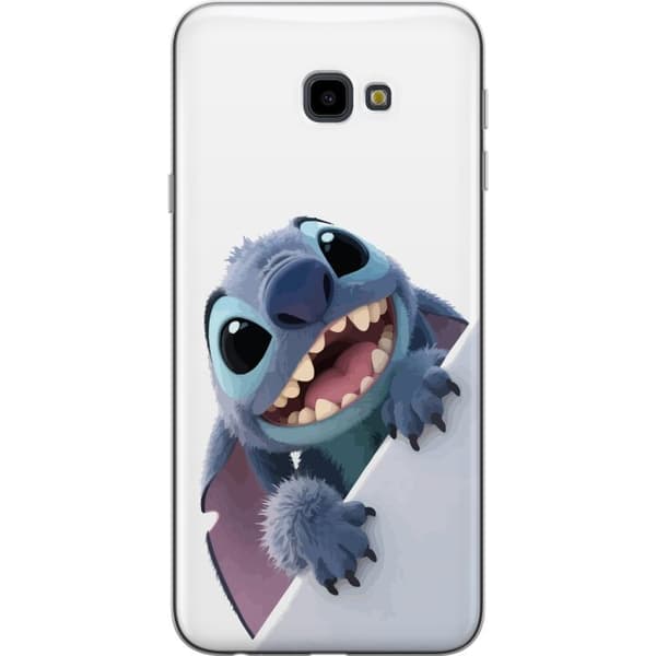 Samsung Galaxy J4+ Genomskinligt Skal Happy Stitch – glad figur med charmig uttryck