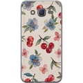 Miniatyrbillede 1 af 3: Samsung Galaxy J5 Gennemsigtig cover Bær & Blomster - mønster med blå blomster og skovbær