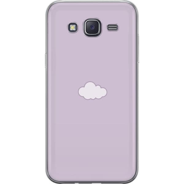 Samsung Galaxy J5 Genomskinligt Skal Lila Moln – minimalistiskt moln på lila bakgrund