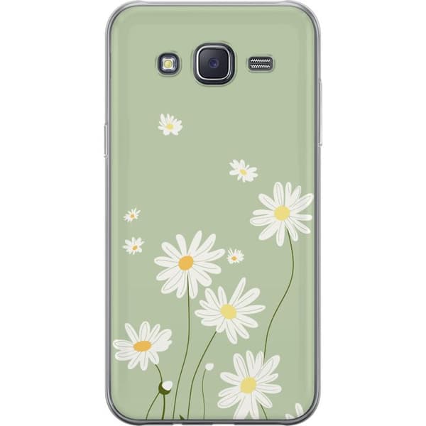 Samsung Galaxy J5 Genomskinligt Skal Prästkragar – blommigt mönster i svensk sommarstil