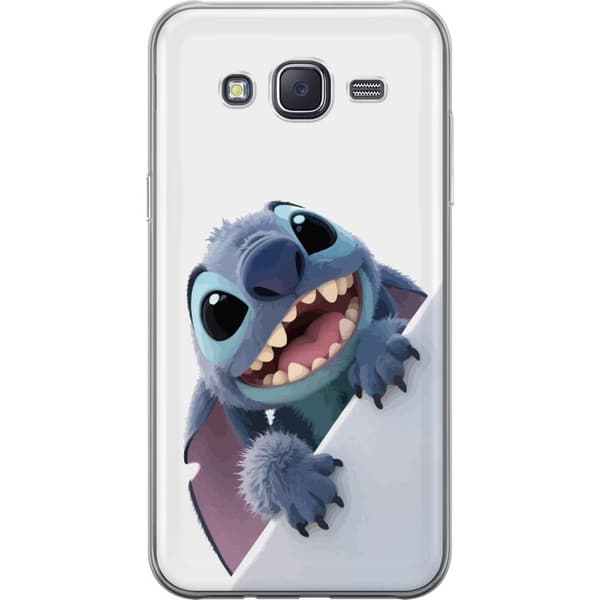 Samsung Galaxy J5 Genomskinligt Skal Happy Stitch – glad figur med charmig uttryck