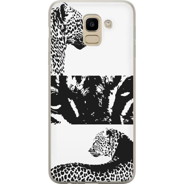 Samsung Galaxy J6 Läpinäkyvä kuori Leopard Faces