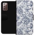 Pikkukuva 1 / 3: Samsung Galaxy Note20 Lompakkokotelo Kukat & Linnut - Romanttinen Vintage-tyylinen Kuviointi