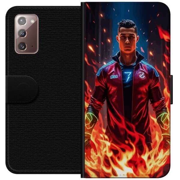 Samsung Galaxy Note20 Tegnebogsetui Ronaldo Inferno - fodboldhelt i flammer