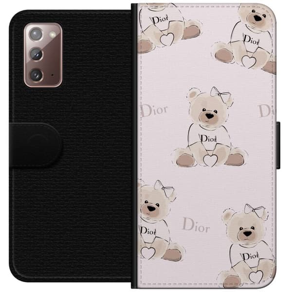 Samsung Galaxy Note20 Lompakkokotelo Teddy Dior Vibes - ylellinen nalle muotityyliin