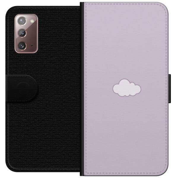Samsung Galaxy Note20 Lommeboketui Lilla Sky - minimalistisk sky på en lilla bakgrunn