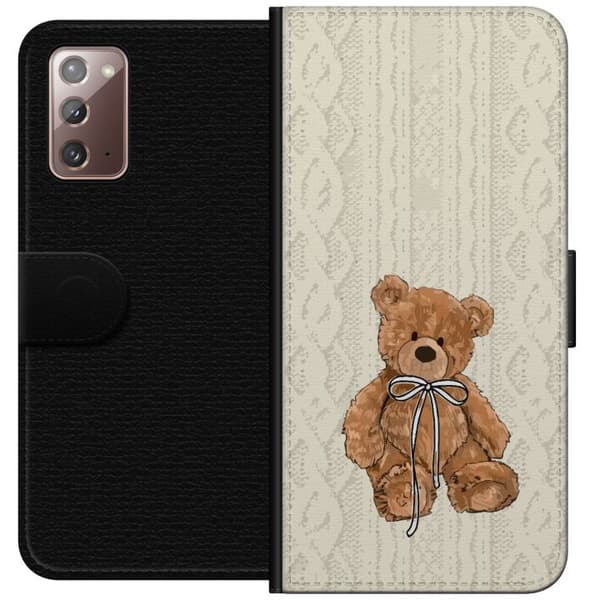 Samsung Galaxy Note20 Tegnebogsetui Lille Teddy – klassisk teddy i enkel design