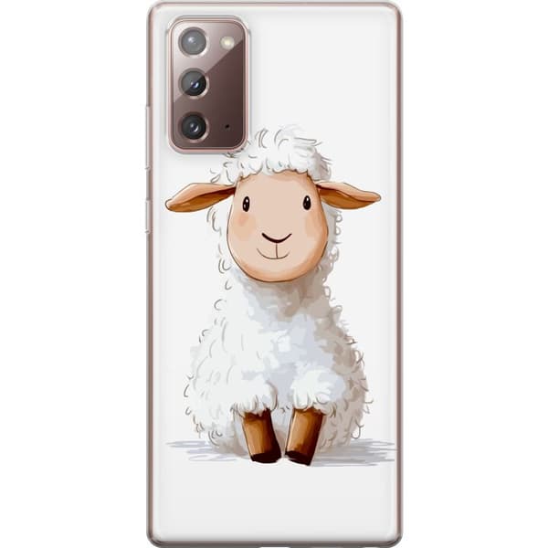 Samsung Galaxy Note20 Läpinäkyvä kuori Suloinen Lammas - lasten ja vauvan tuotteita sarjakuvatyyliin
