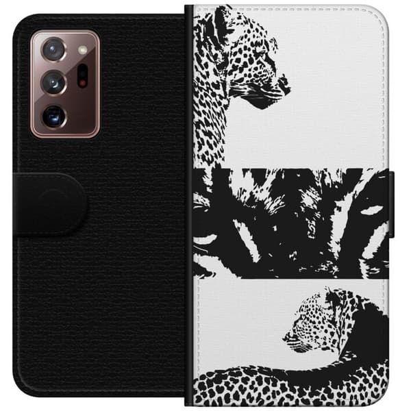 Samsung Galaxy Note20 Ultra Lompakkokotelo Leopard Faces