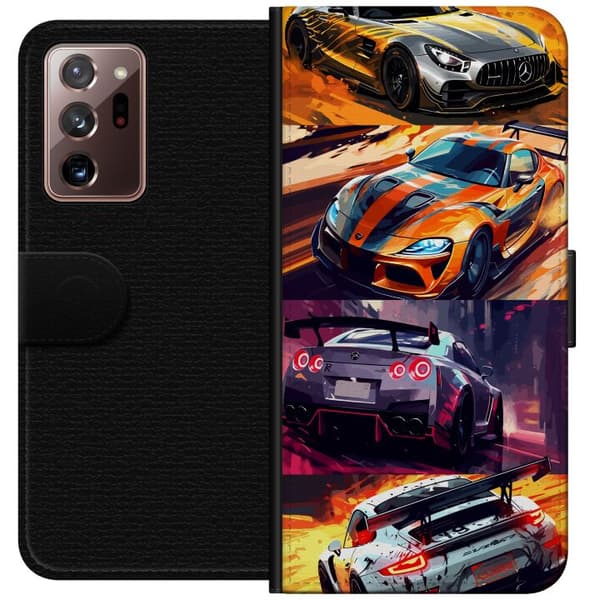 Samsung Galaxy Note20 Ultra Lompakkokotelo Ralli kuume - vauhdikas teema ralliautoilla