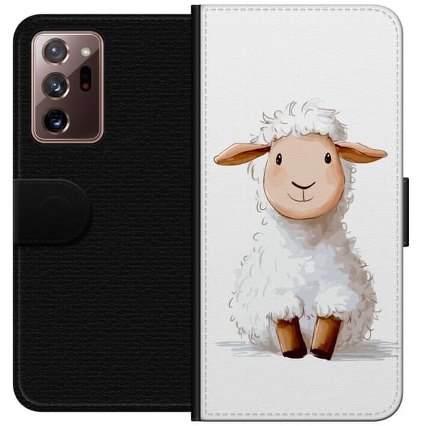 Samsung Galaxy Note20 Ultra Lompakkokotelo Suloinen Lammas - lasten ja vauvan tuotteita sarjakuvatyyliin