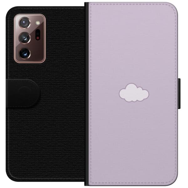 Samsung Galaxy Note20 Ultra Lompakkokotelo Lila Pilvi - minimalistinen pilvi lila taustalla