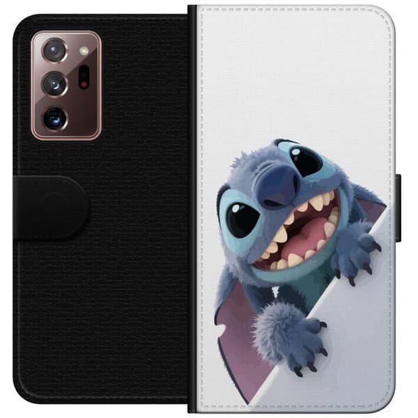 Samsung Galaxy Note20 Ultra Plånboksfodral Happy Stitch – glad figur med charmig uttryck