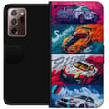 Miniatyrbillede 1 af 3: Samsung Galaxy Note20 Ultra Tegnebogsetui Hurtige Biler - Tegnet Mønster med Action