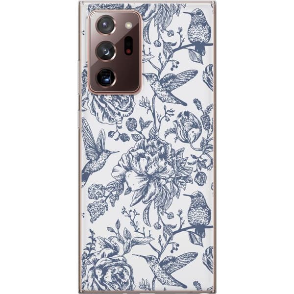 Samsung Galaxy Note20 Ultra Läpinäkyvä kuori Kukat & Linnut - Romanttinen Vintage-tyylinen Kuviointi