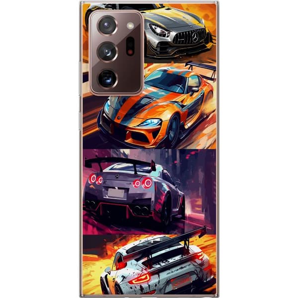 Samsung Galaxy Note20 Ultra Läpinäkyvä kuori Ralli kuume - vauhdikas teema ralliautoilla