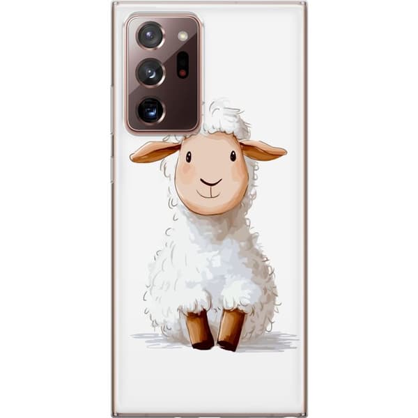 Samsung Galaxy Note20 Ultra Genomskinligt Skal Sött Lamm – tecknad stil för barn & babyprodukter