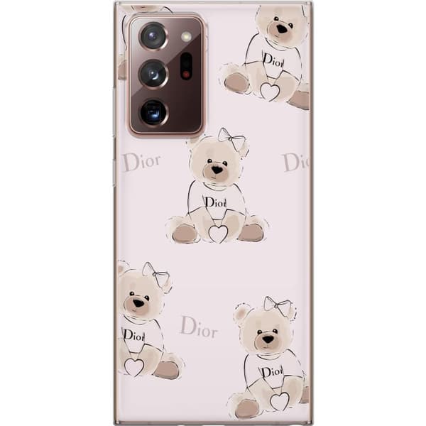 Samsung Galaxy Note20 Ultra Läpinäkyvä kuori Teddy Dior Vibes - ylellinen nalle muotityyliin