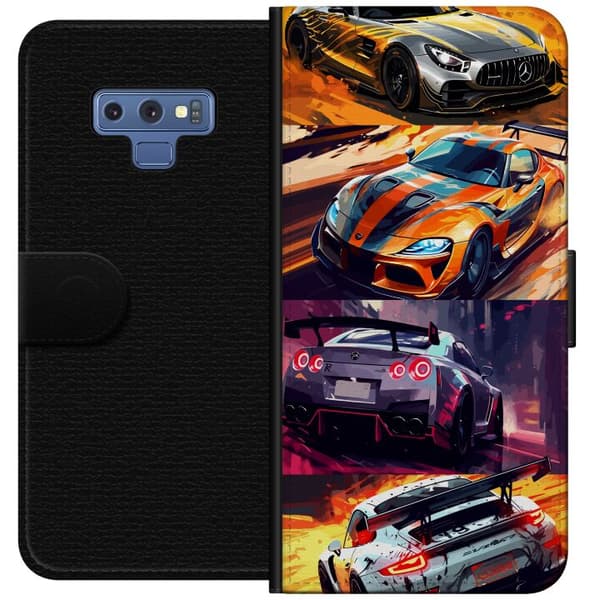 Samsung Galaxy Note9 Plånboksfodral Rally Fever – fartfyllt motiv med rallybilar