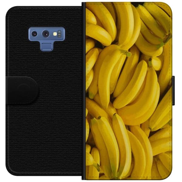 Samsung Galaxy Note9 Plånboksfodral Banana Pattern – lekfullt mönster med gula bananer