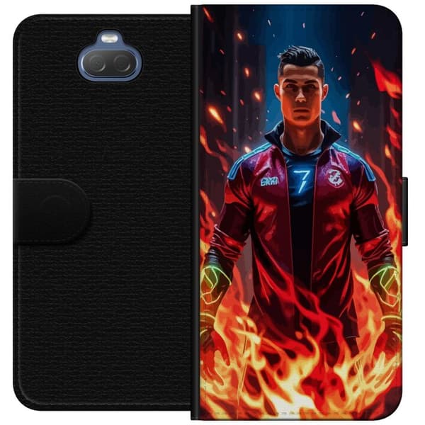 Sony Xperia 10 Lommeboketui Ronaldo Inferno - fotballhelt i flammer
