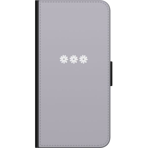 Sony Xperia 10 Lommeboketui Lilla Blomminimalisme - stilig blomstermotiv på lilla bakgrunn