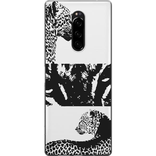Sony Xperia 1 Gennemsigtig cover Leopard Faces