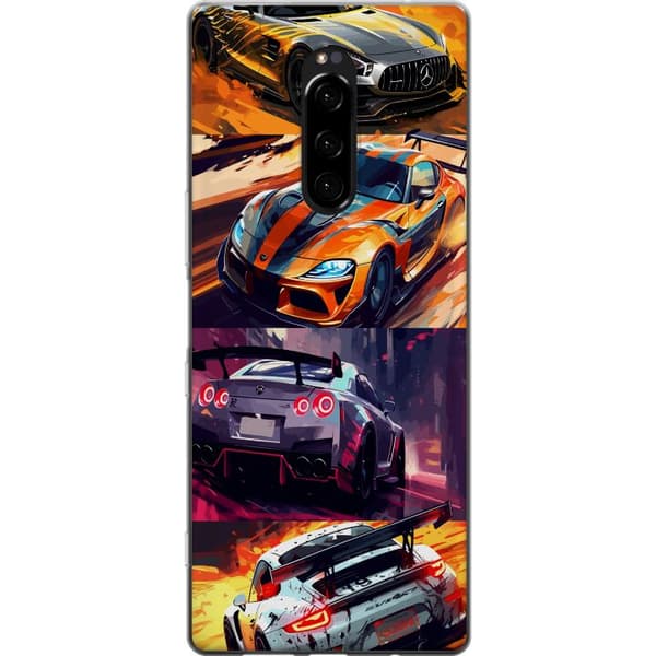 Sony Xperia 1 Genomskinligt Skal Rally Fever – fartfyllt motiv med rallybilar