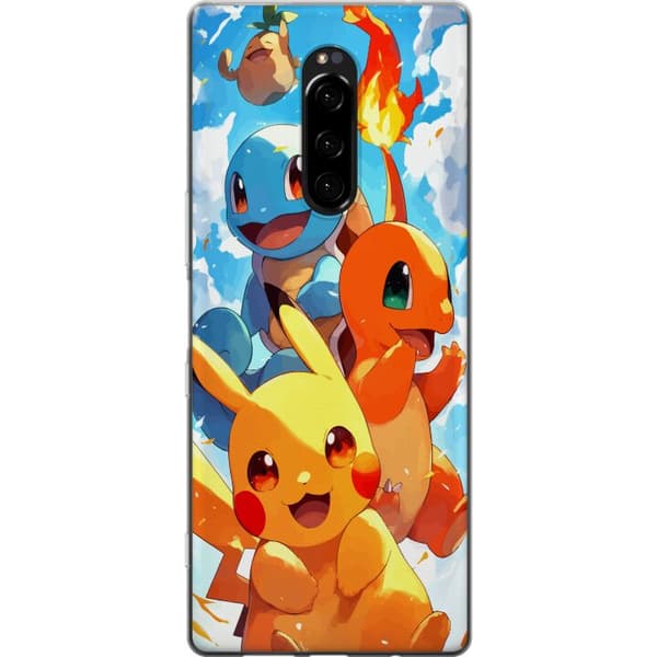 Sony Xperia 1 Gjennomsiktig deksel Pocket Creatures - inspirert av Pokémon uten å nevne navnet
