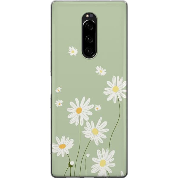 Sony Xperia 1 Gennemsigtig cover Præstekraver - blomstret mønster i svensk sommerstil