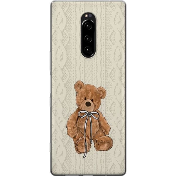 Sony Xperia 1 Gennemsigtig cover Lille Teddy – klassisk teddy i enkel design