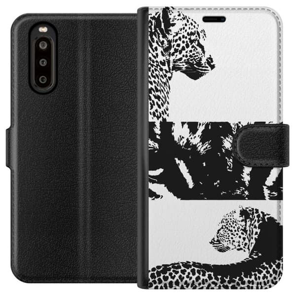 Sony Xperia 10 II Lompakkokotelo Leopard Faces