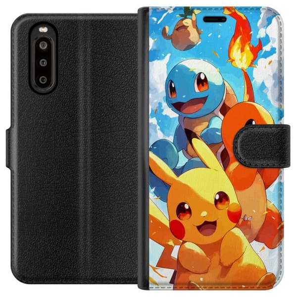 Sony Xperia 10 II Tegnebogsetui Pocket Creatures - inspireret af Pokémon uden at nævne navnet