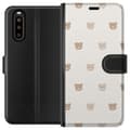 Pikkukuva 1 / 3: Sony Xperia 10 II Lompakkokotelo Teddy-tausta - söpöt teddykarhut pehmeällä taustalla