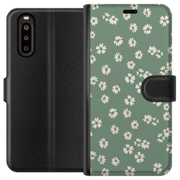 Sony Xperia 10 II Tegnebogsetui Blomsterdrøm - Farverigt Blomstermønster