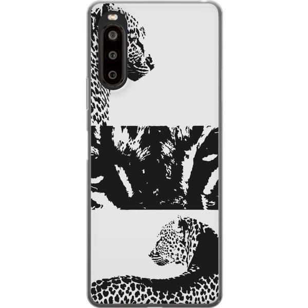 Sony Xperia 10 II Läpinäkyvä kuori Leopard Faces