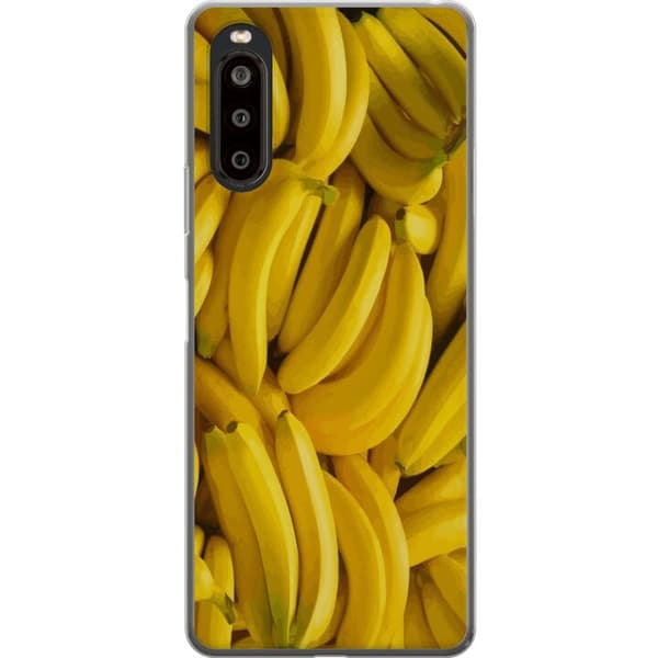Sony Xperia 10 II Läpinäkyvä kuori Banaani kuvio