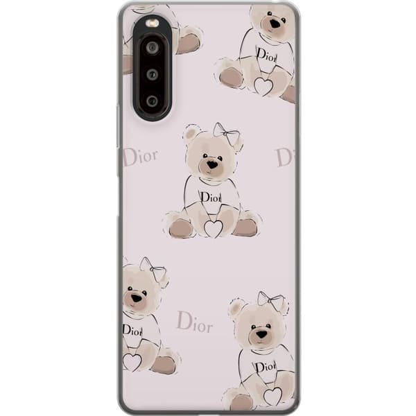 Sony Xperia 10 II Läpinäkyvä kuori Teddy Dior Vibes - ylellinen nalle muotityyliin