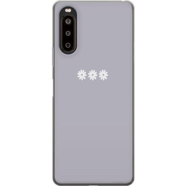 Sony Xperia 10 II Läpinäkyvä kuori Lila Blomminimalismi - tyylikäs kukkakuva lila taustalla
